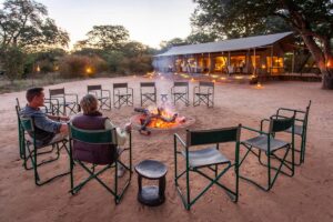 Verney’s Camp, Hwange National Park | Zimbabwe | fire place | Ultimate Travel Company