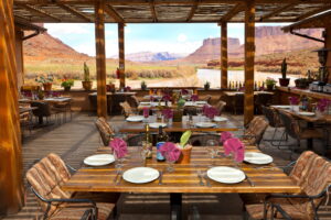 Patio Dining Area at Red Cliffs Lodge, Utah | Ranch Holidays in the USA | The Ultimate Travel Company