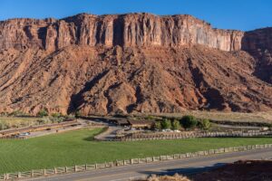Aerial View of Red Cliffs Lodge in Utah | Ranch Holidays in the USA | The Ultimate Travel Company