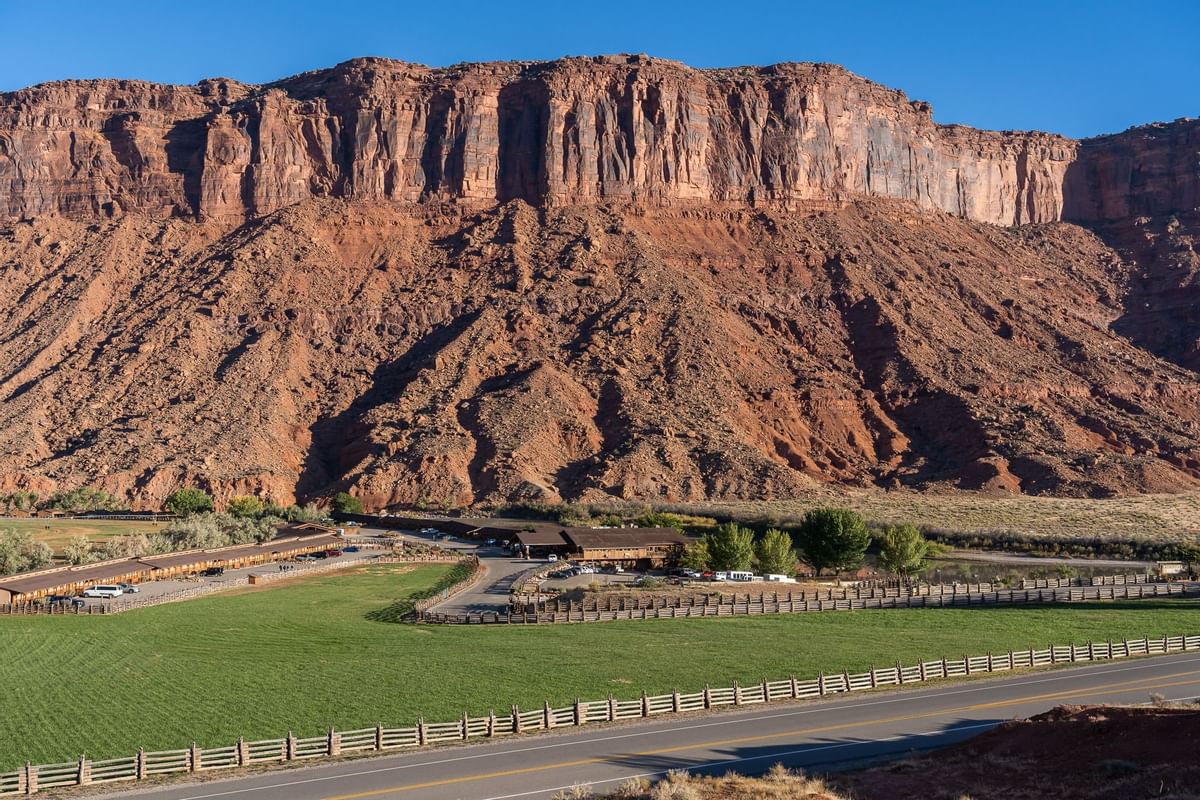 Aerial View of Red Cliffs Lodge in Utah | Ranch Holidays in the USA | The Ultimate Travel Company