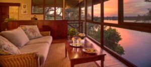 The River Club, Victoria Falls | ZAMBIA | living room view | The Ultimate Travel Company