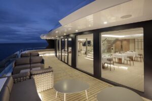 Aperatif Lounge aboard the Hermes Galapagos Mega Catamaran Cruise | Luxury Galapagos Islands Holidays | The Ultimate Travel Company