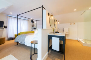 Open Plan Bathroom and Bedroom at Fairview House | Garden Route | South Africa | The Ultimate Travel Company