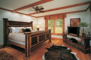 Bedroom in One of the Big Timber Homes at Paws Up Ranch and Resort in Montana | Luxury Ranch Holidays in the USA | The Ultimate Travel Company