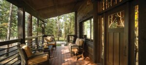 The Front Porch of the Wilderness Estates at Paws Up Ranch and Resort in Montana | Luxury Ranch Holidays in the USA | The Ultimate Travel Company