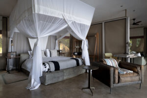 Bedroom at Sausage Tree Camp, Lower Zambezi | Zambia Holidays | The Ultimate Travel Company