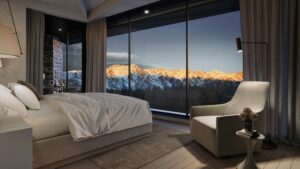 Bedroom View at ROKI Collection Queenstown | New Zealand Holidays | The Ultimate Travel Company