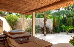 Outdoor View of the Garden Villa with a Hot Tub at the Zanzibar White Sand Luxury Villas & Spa | Zanzibar Hotels | Zanzibar Holidays | The Ultimate Travel Company