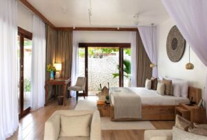 Bedroom in the Garden Villa with a Hot Tub at the Zanzibar White Sand Luxury Villas & Spa | Zanzibar Hotels | Zanzibar Holidays | The Ultimate Travel Company