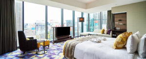 Luxe Bedroom with a View Across the City at The Gate Hotel Tokyo by HULIC | Japan Holidays | The Ultimate Travel Company