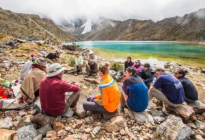 People on the Salkantay Trek | Luxury Peru Holidays | The Ultimate Travel Company