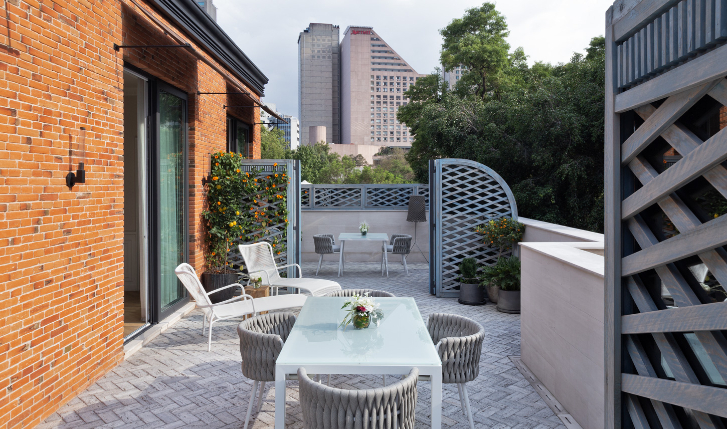 Terrace at the Alest Hotel, a Luxury Hotel in Mexico City | Luxury Mexico Holidays | The Ultimate Travel Company