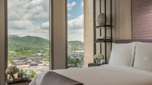 Bedroom View at the Four Seasons Hotel Seoul | Luxury South Korea Holidays | The Ultimate Travel Company