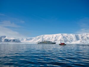 The Silver Endeavour, part of the Silversea Collection, and Zodiac Excursion in Wilhelmina Bay | Luxury Antarctica Cruises and Holidays | The Ultimate Travel Company