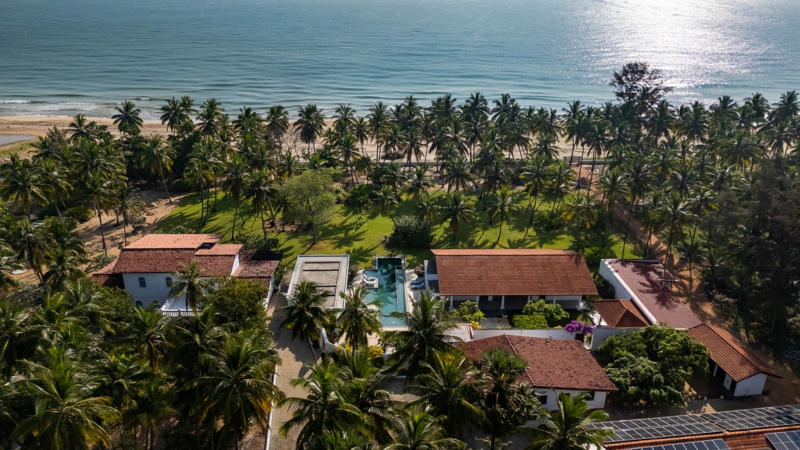 Aerial View of Kalkudah Beach House | Luxury Sri Lanka Holidays | The Ultimate Travel Company