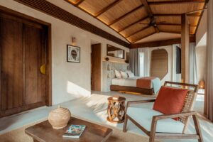 Living Area in a Nipa Pool Villa at Namia River Retreat in Hoi An | Luxury Vietnam Holidays | The Ultimate Travel Company