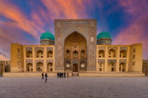 Bukhara,,Uzbekistan,22-11-2021,Mir-i-arab,Madrasa,Kalyan,Minaret,And,Poi,Kalyan