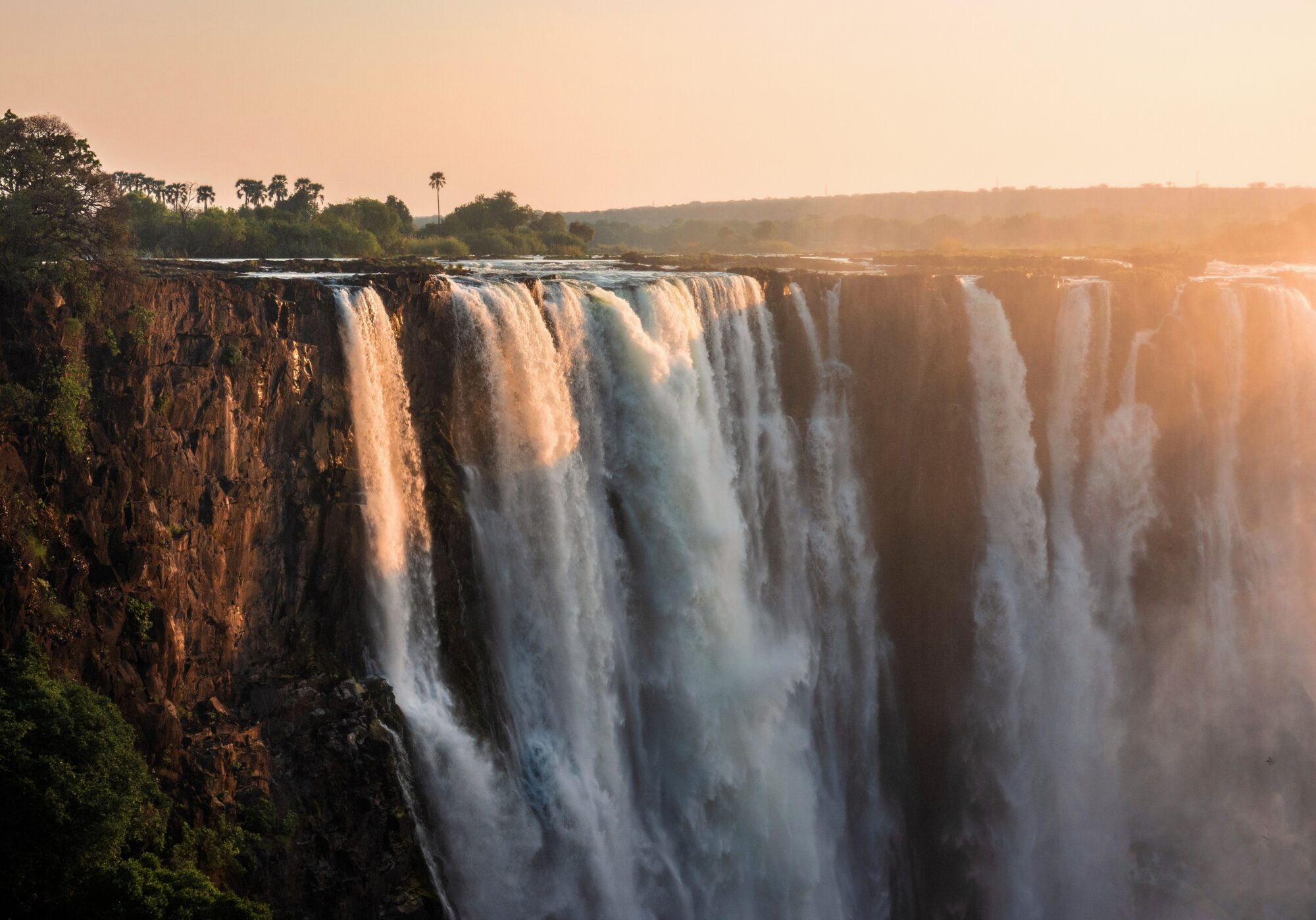 Victoria,Falls,On,The,Zambezi,River,On,The,Border,Of