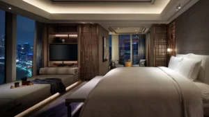 Royal Suite Room at Signiel Busan at Night | Luxury South Korea Holidays | The Ultimate Travel Company