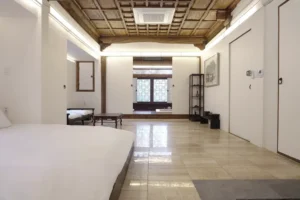 Bedroom at Rakkojae Hahoe Hanok Hotel, Andong | Luxury South Korea Holidays | The Ultimate Travel Company