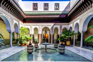 Marrakech,,Morocco:,April,6,,2019:,Exterior,Gardens,And,Grounds,Of