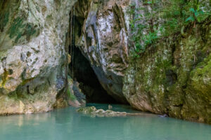 The,Barton,Creek,Cave,Entrance,,Belize,For,Canoe,Tours,Into