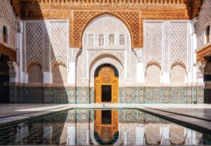 Marrakech,,Morocco,-,17,October,2023:,Courtyard,Of,The,Beautifully