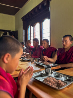 Breakfast with Monks shot by Wahyu Kelsall