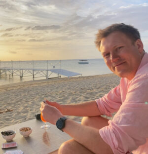 Sunset drinks on the beach