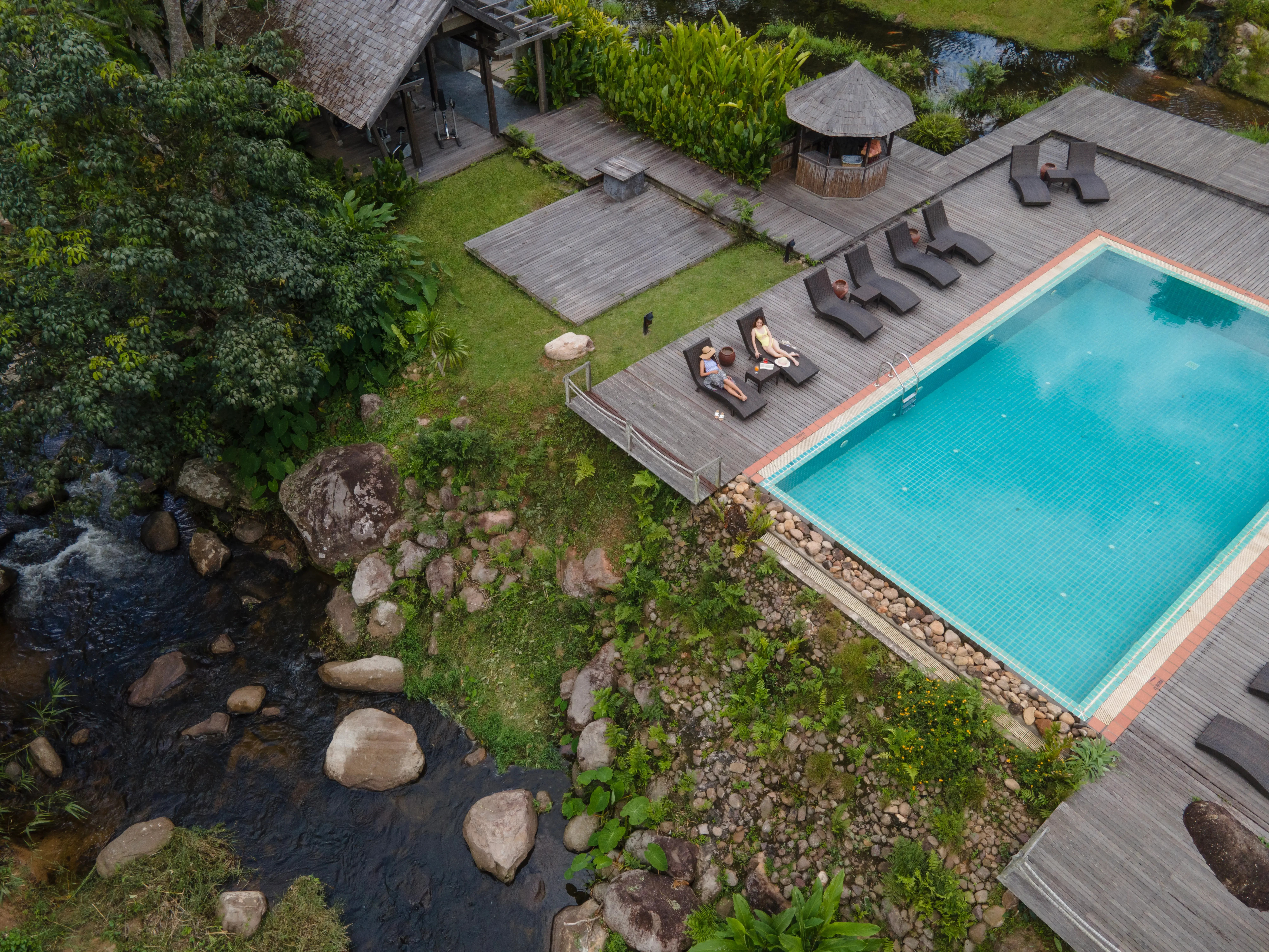 Pool in Nam Kat Yorla Pa, a luxury hotel in Laos | Tailor-Made Laos Holiday | The Ultimate Travel Company